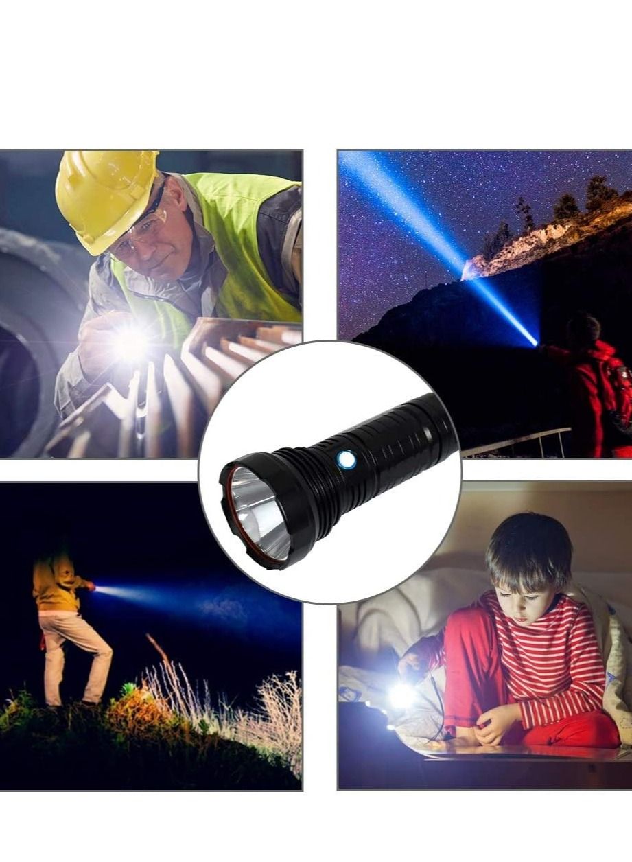 Waterproof flashlight with  super bright LED lights with three lighting modes suitable for outdoor adventures