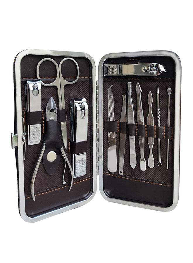 12-Piece Nail Clippers Manicure And Pedicure Set Silver