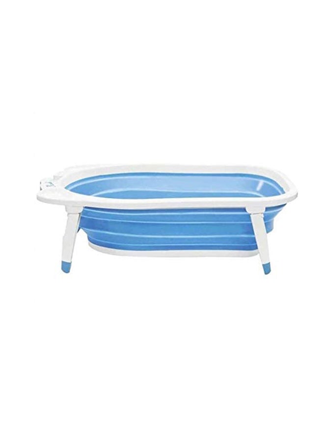 Compact Durable Plastic Large Anti Skid Flat Fold Bath Tub For Children-Blue