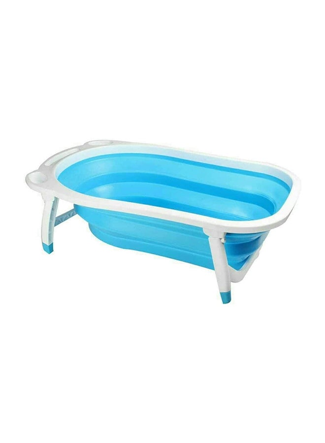 Compact Durable Plastic Large Anti Skid Flat Fold Bath Tub For Children-Blue
