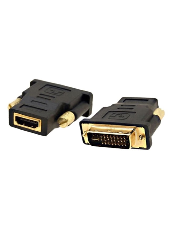 HDMI Female To DVI Male 24-5 Pins Adapter Black