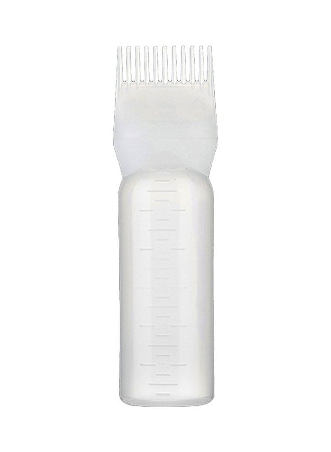 Hair Dye Bottle With Applicator Comb White