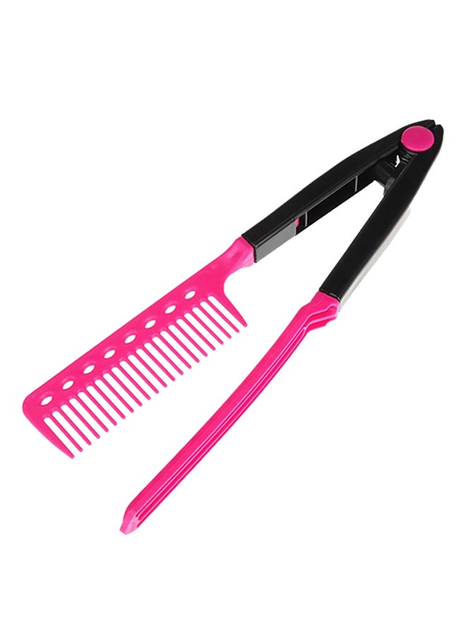 Folding DIY V-Shape Hair Styling Comb Pink