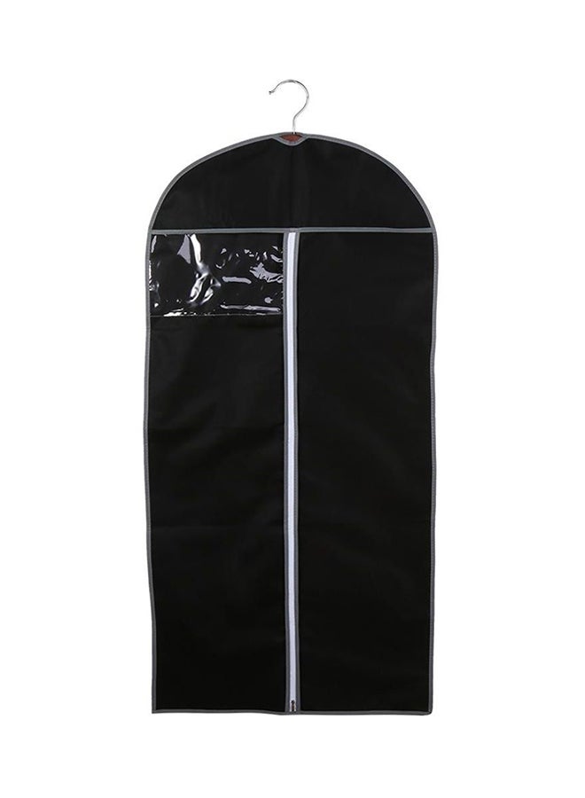 Zippered Hanging Suit Protector Bag Black