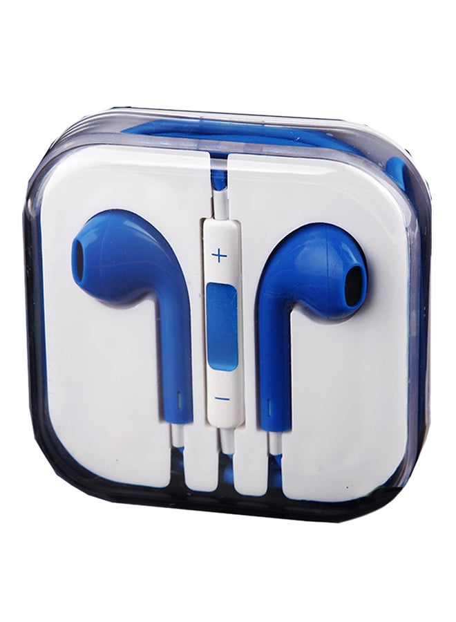 In-Ear Headphones With Mic Blue/White