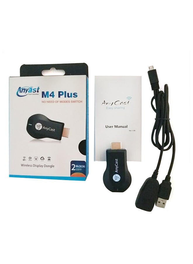 M4 Plus HDMI TV Dongle With Roid Stick Black