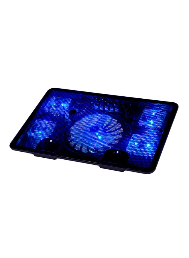 N5 5 Fans Laptop Cooler Stand Cooling Base Black