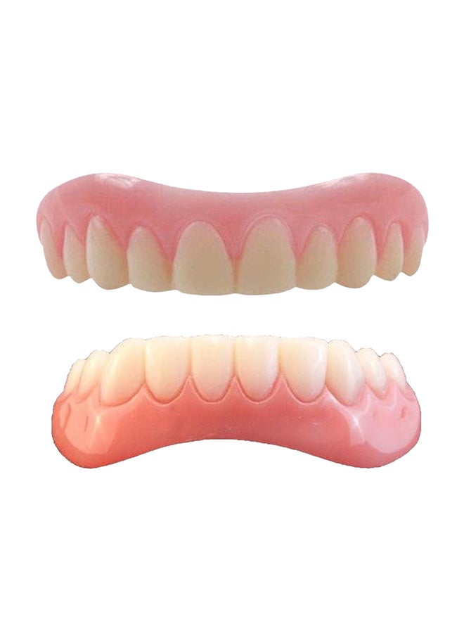 Instant Smile Large Top And Bottom Fake Teeth Veneers Set