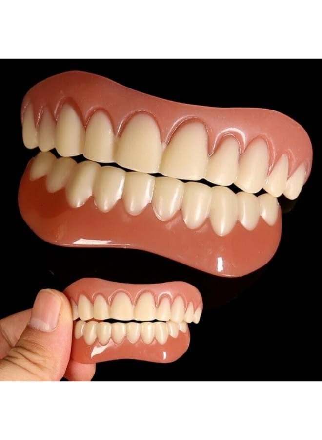 Instant Smile Large Top And Bottom Fake Teeth Veneers Set