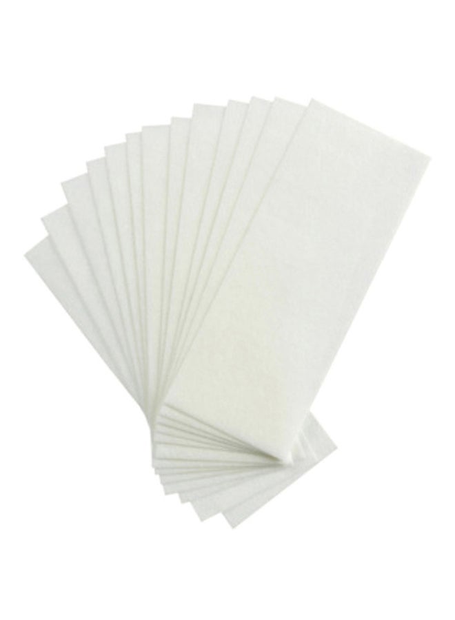 100-Piece Hair Removal Wax Strip Set Depilatory Paper White