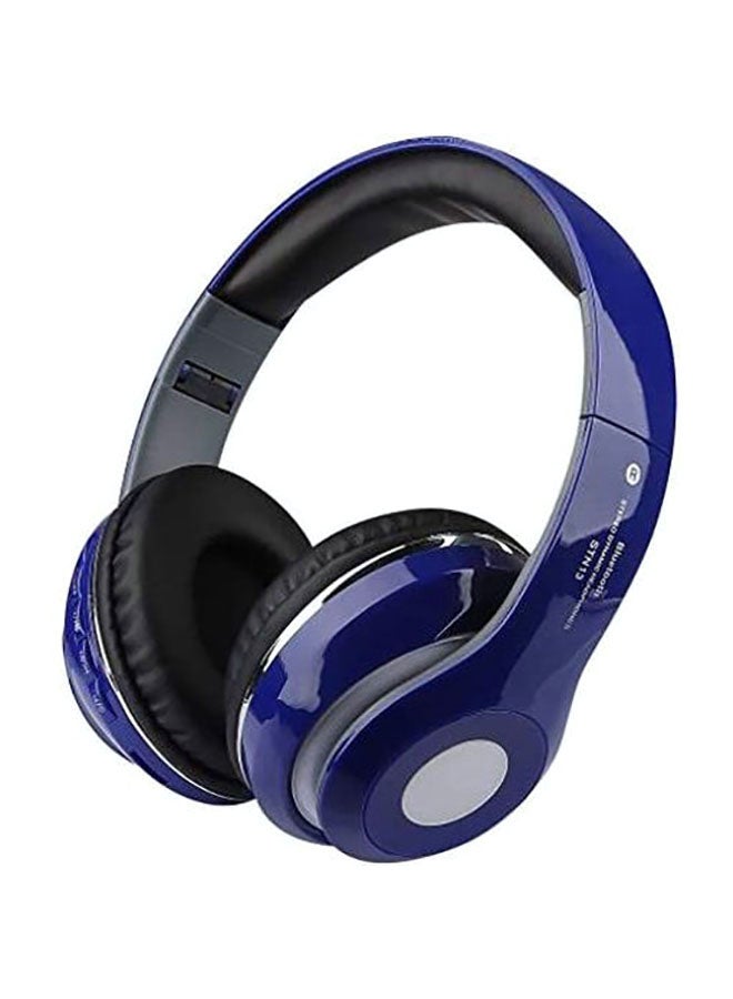 Foldable Stereo Wireless Bluetooth Headphone Blue/Black