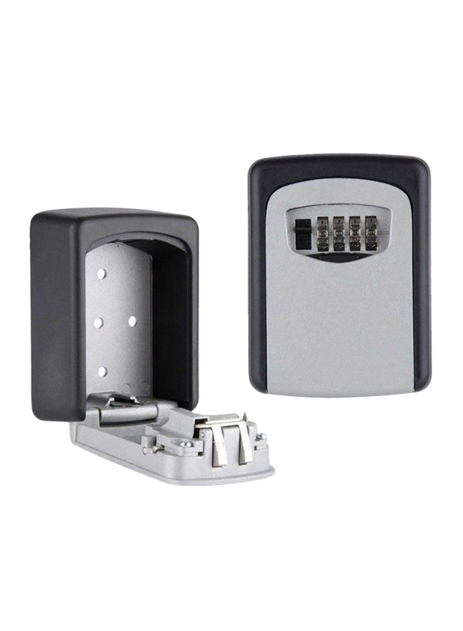 Wall Mounted Key Storage Lock Box Black/Grey 120x35x85mm