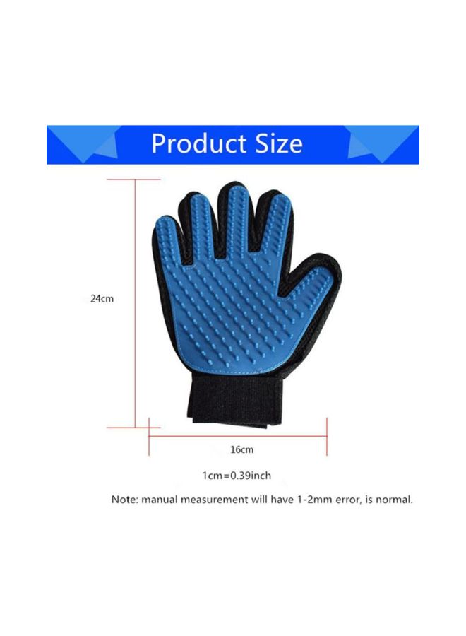 Pet Deshedding Glove Brush Blue/Black 24x16cm