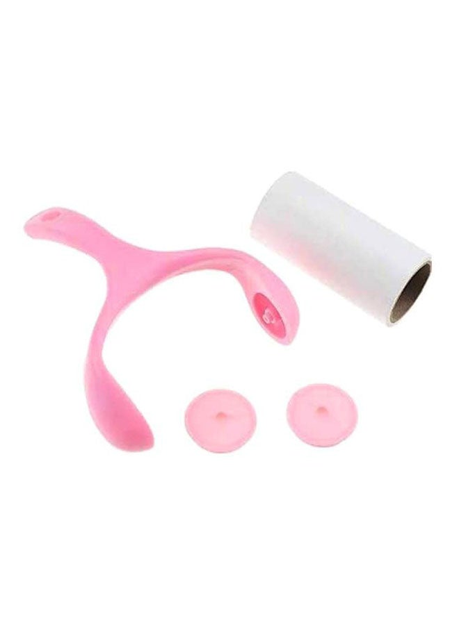 Pet Hair Lint Roller With 3 Refills Pink/White Roller (17.5x11), Refills (10x4.5)cm