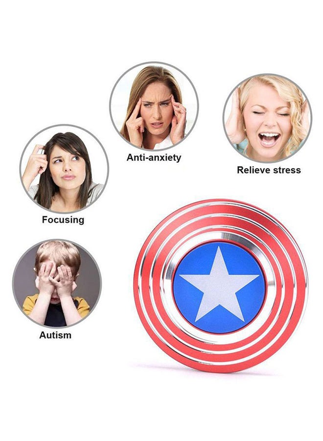 Captain America Shield Fidget Spinner Stress Reliever For Adults And Kids