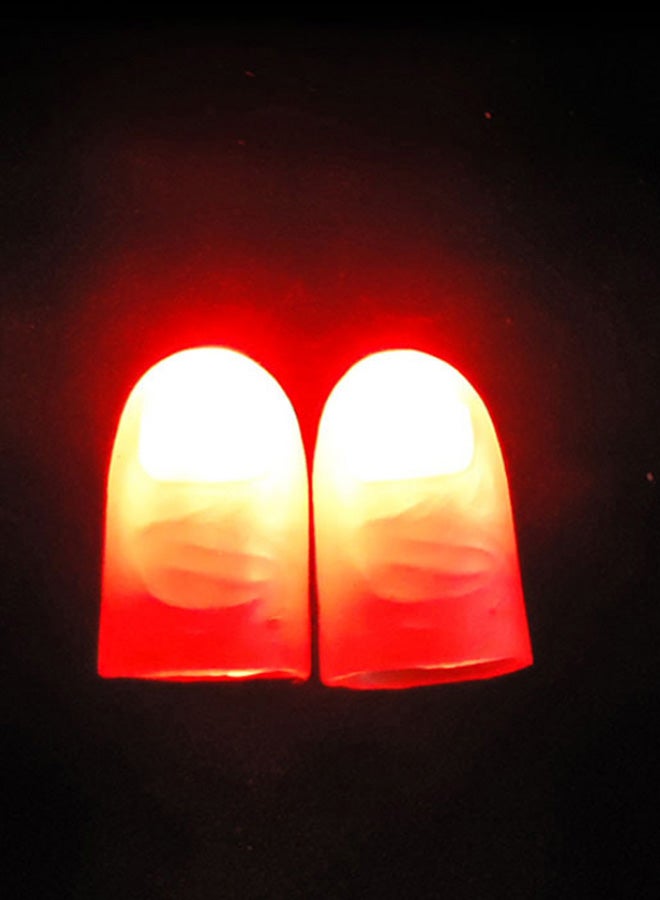 2-Piece Led Light Thumb Finger Magic Prop High Quality Durable Sturdy For Fun