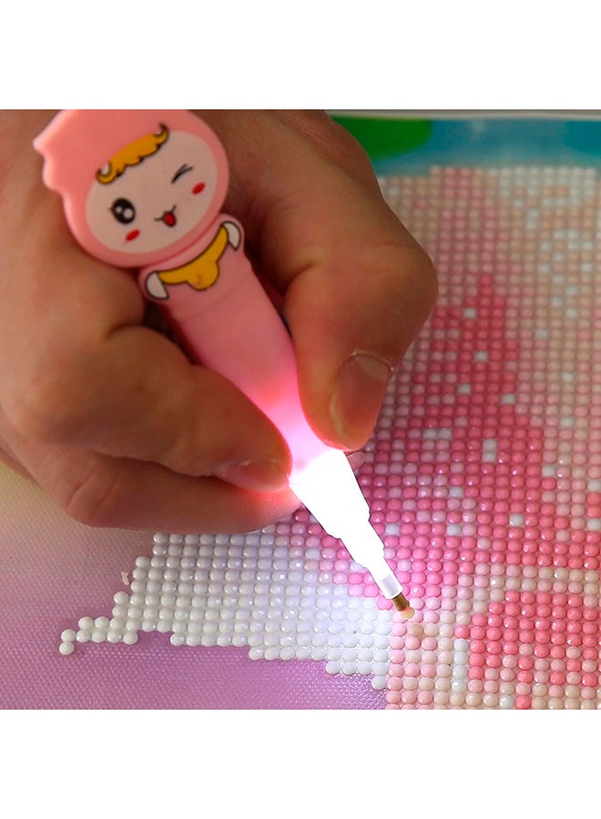 Owl Pattern 5D Diamond Painting Drill Pen Pink
