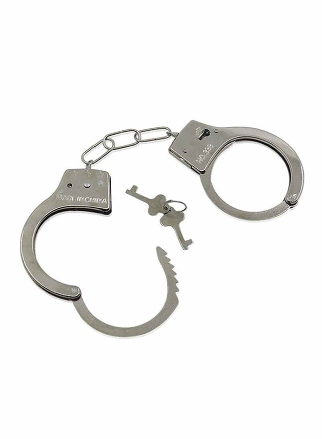 Children Pretend Play Metal Toy Realistic Authentic Detailing Handcuffs With 2 Keys cmcentimeter