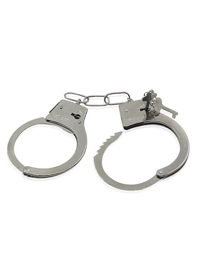 Children Pretend Play Metal Toy Realistic Authentic Detailing Handcuffs With 2 Keys cmcentimeter