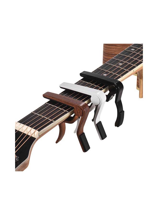 Single-Handed Guitar Capo Clamp With 4-Piece Guitar Picks For Banjo Acoustic Electric Guitar Bass