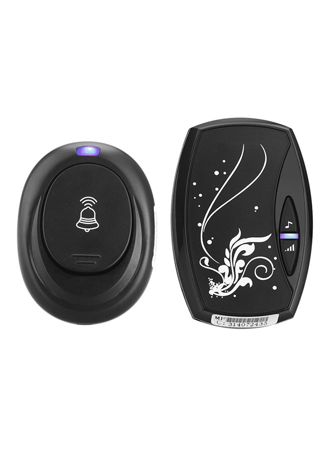 36 Songs Wireless Receiver Remote Control 100M Waterproof Doorbell Black