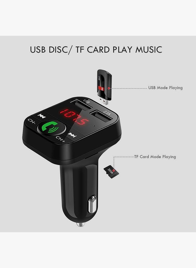 Car Audio Modulator Wireless BT Handsfree FM With USB Auto Charge