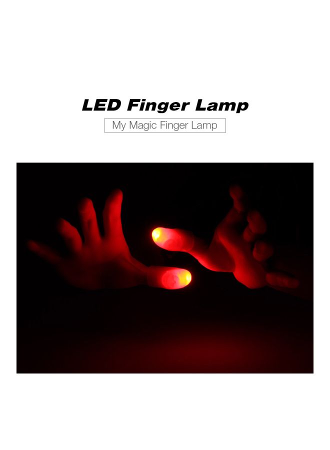 2-Piece Magic Trick Thumb Led Light Up Flash Soft Finger Fun Lamp Set Toy cmcentimeter