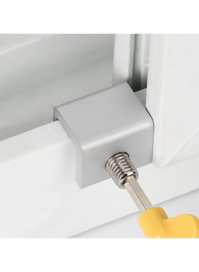Window Lock Stopper With A Key Silver 0.035kg