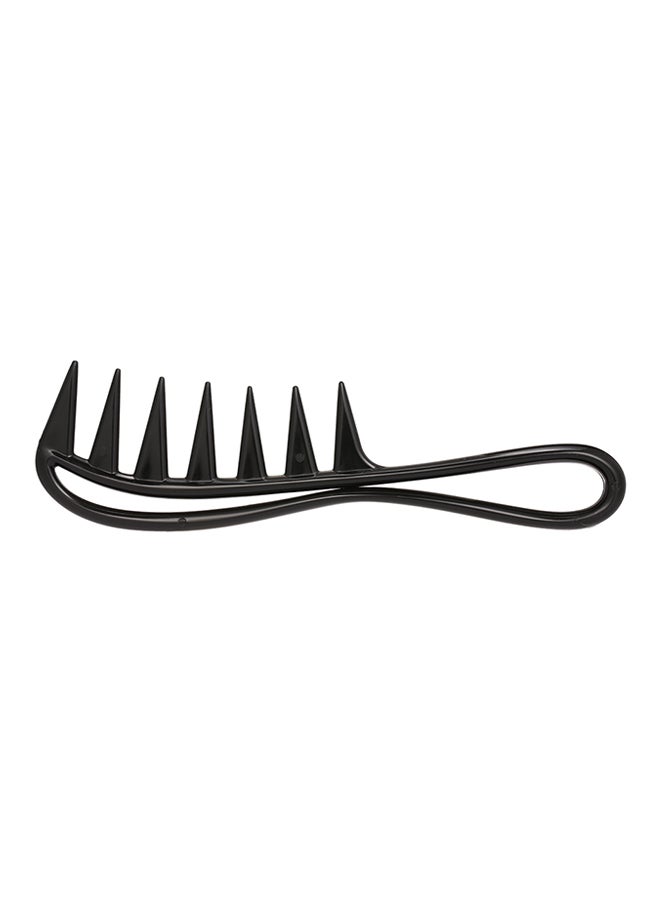 Wide Teeth Hair Comb Black 19.00centimeter