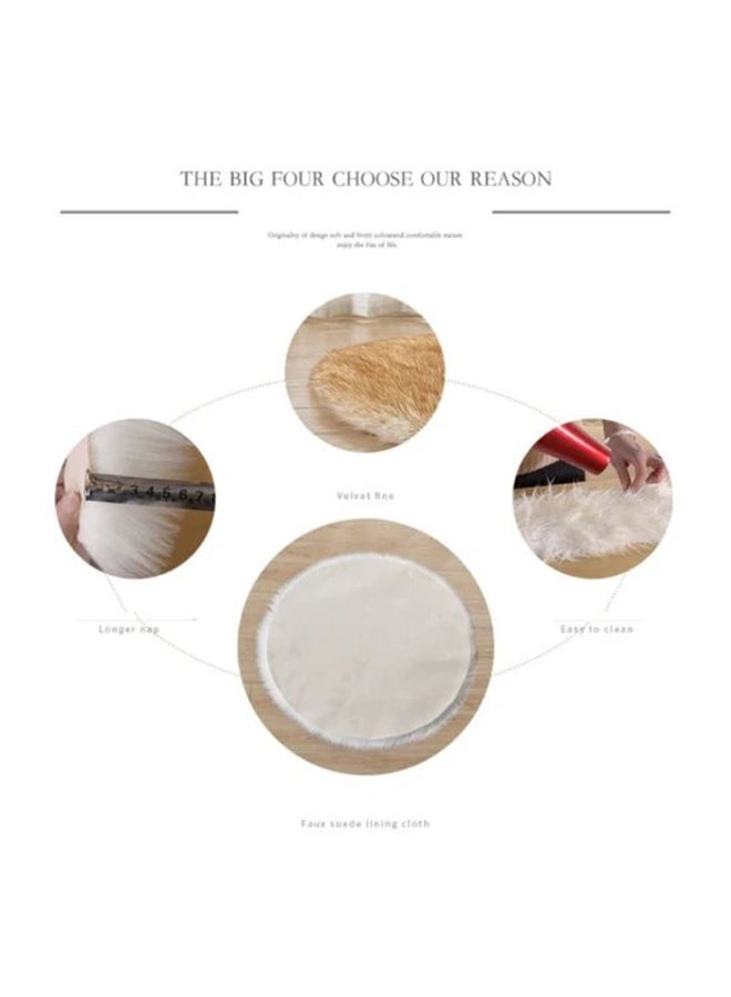 Interior Remodeling Luxurious Modern Heart Shaped Anti Skid Fluffy Soft Bedroom Carpet White 40x50cm