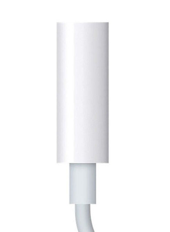 Lightning To USB 3.5mm Headphone Jack Adapter White