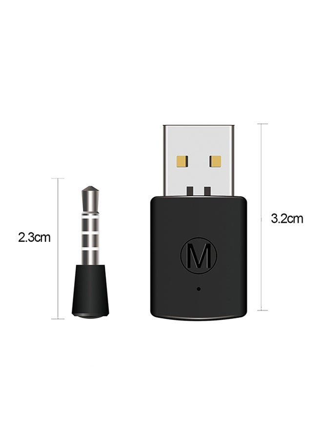 Bt Receiver Wireless Headset Headphone Adapter With Mic Bt 4.0 Dongle Usb Adapter Usb Dongle For Ps4 Black
