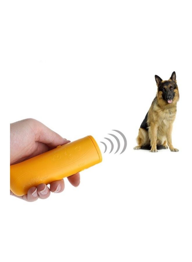 Ultrasonic Dog Repeller And Trainer Device Yellow 5 x 1.8 x 1inch