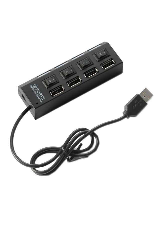 4-Port USB Hub Black