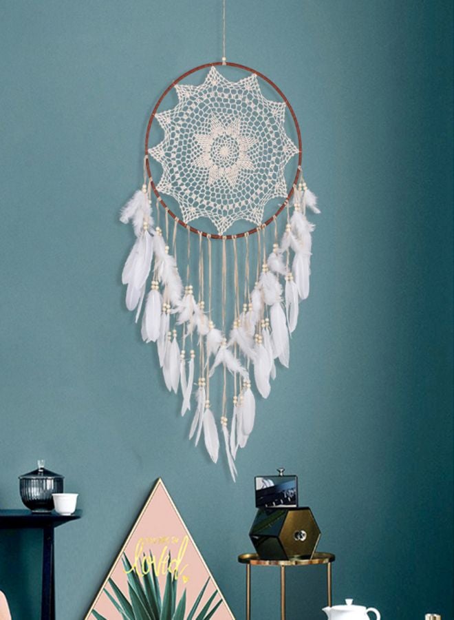 Native American Dream Catcher White 116x40centimeter