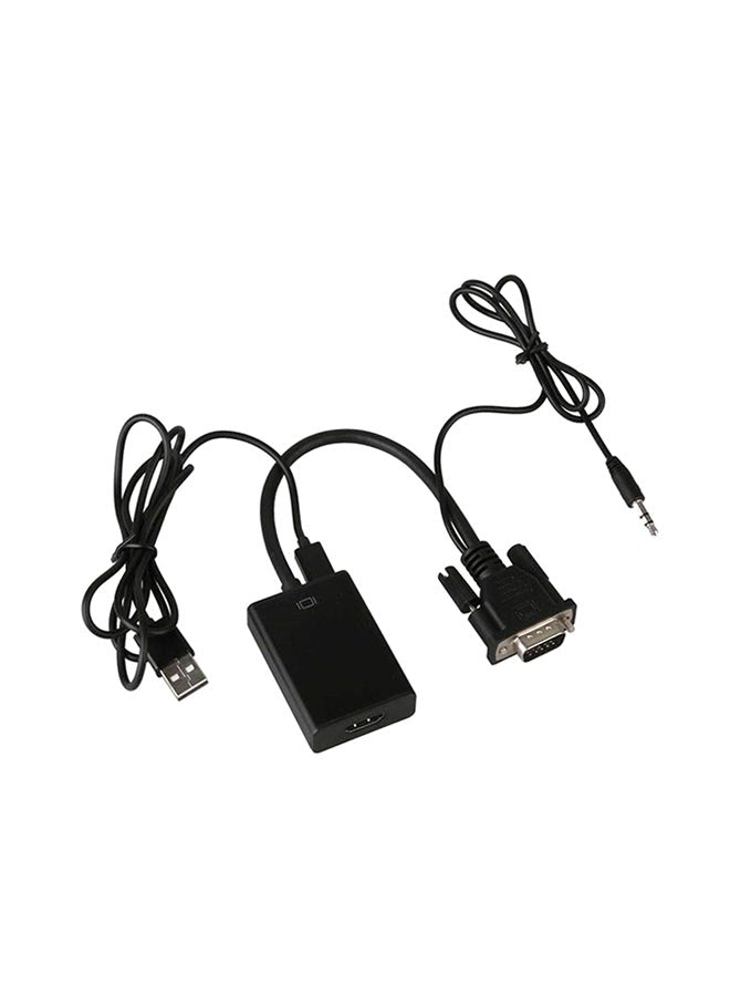 VGA To HDMI Converter Cable Black