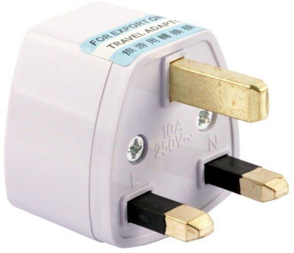 Travel Power Plug Adapter White