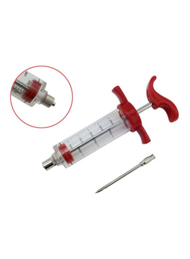 Marinade Meat Injector Syringe Red/Clear