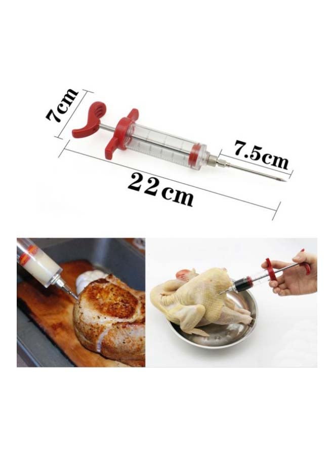 Marinade Meat Injector Syringe Red/Clear