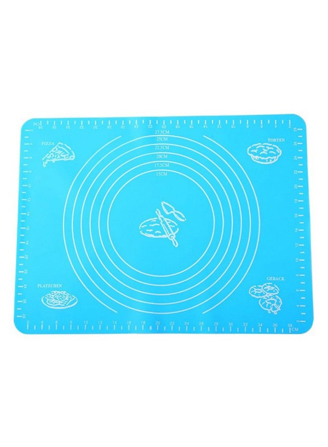 Kitchen Baking Tool Pastry Roll Mat Blue 40 x 30centimeter