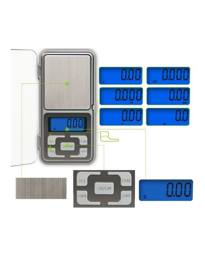 Electronic Pocket Jewellery Scale 2724495060735 Silver