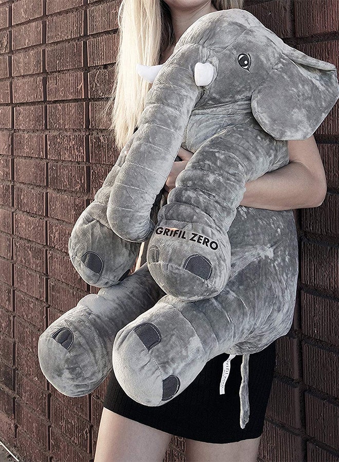 High-Quality Jattestor Cute Soft Animal Plush Elephant Grey And Cuddling Toy 23.5inch