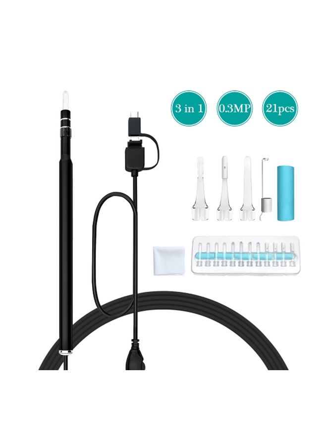 3-In-1 USB Ear Cleaning Earpick With 0.3MP Camera