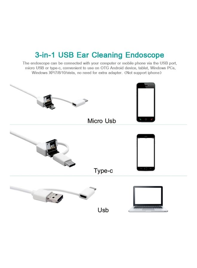 3-In-1 USB Ear Cleaning Earpick With 0.3MP Camera