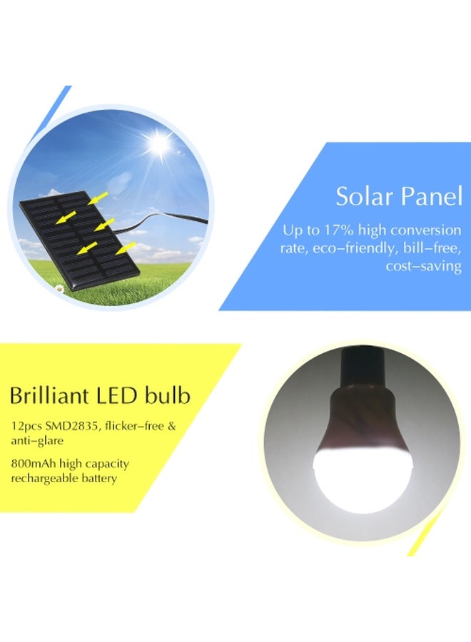 Solar Powered LED Light White 9 x6x0.4centimeter