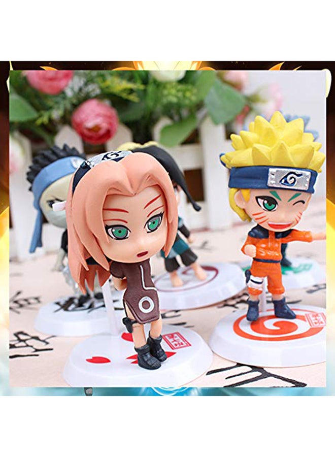 6-Piece Naruto Sasuke Uzumaki Anime Action Figure Collectible Model Toy Set