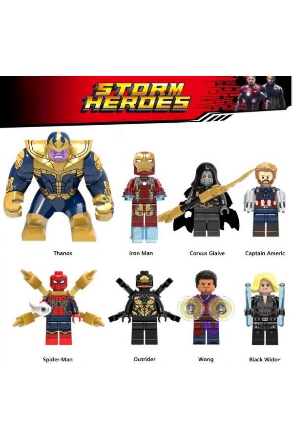 8-Piece Marvel Avengers Superhero Collectible Action Figure Model Toy Set For Kids