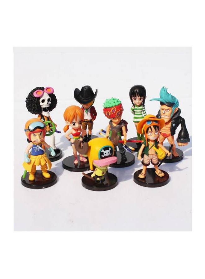 9-Piece Anime One Piece Collectible Action Figure Model Toy Set For Kids