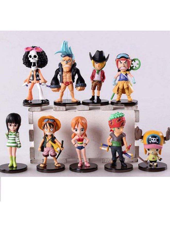 9-Piece Anime One Piece Collectible Action Figure Model Toy Set For Kids