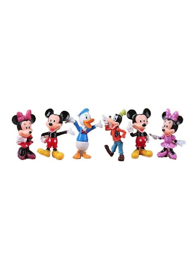 6-Piece Mickey And Minnie Mouse Donald Duck Daisy Figures 8centimeter